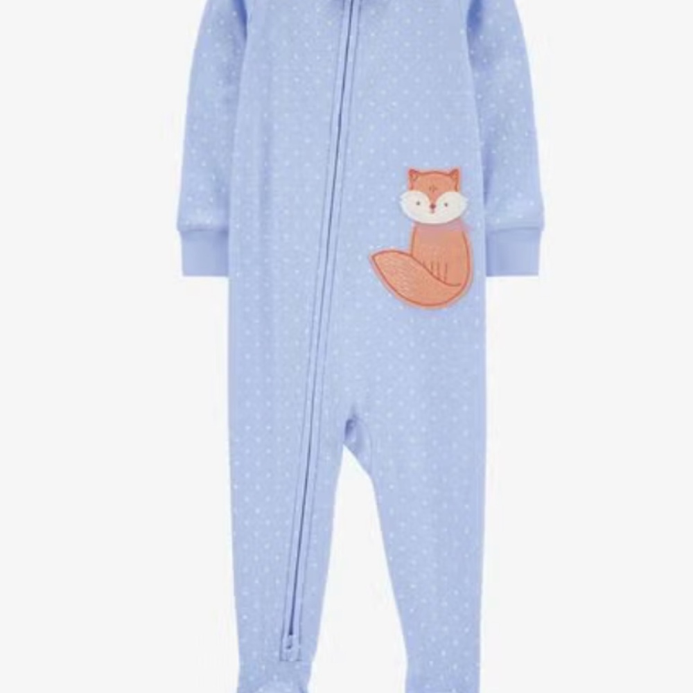 Carter’s Blue Footies with Fox - NEW NWT